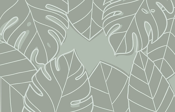 Group of leaves on a gray background Group of leaves on a gray background