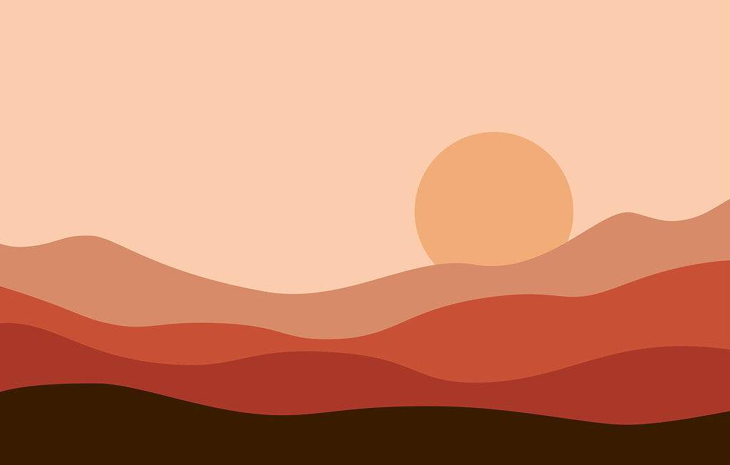 Sunset over a desert Sunset over a desert
