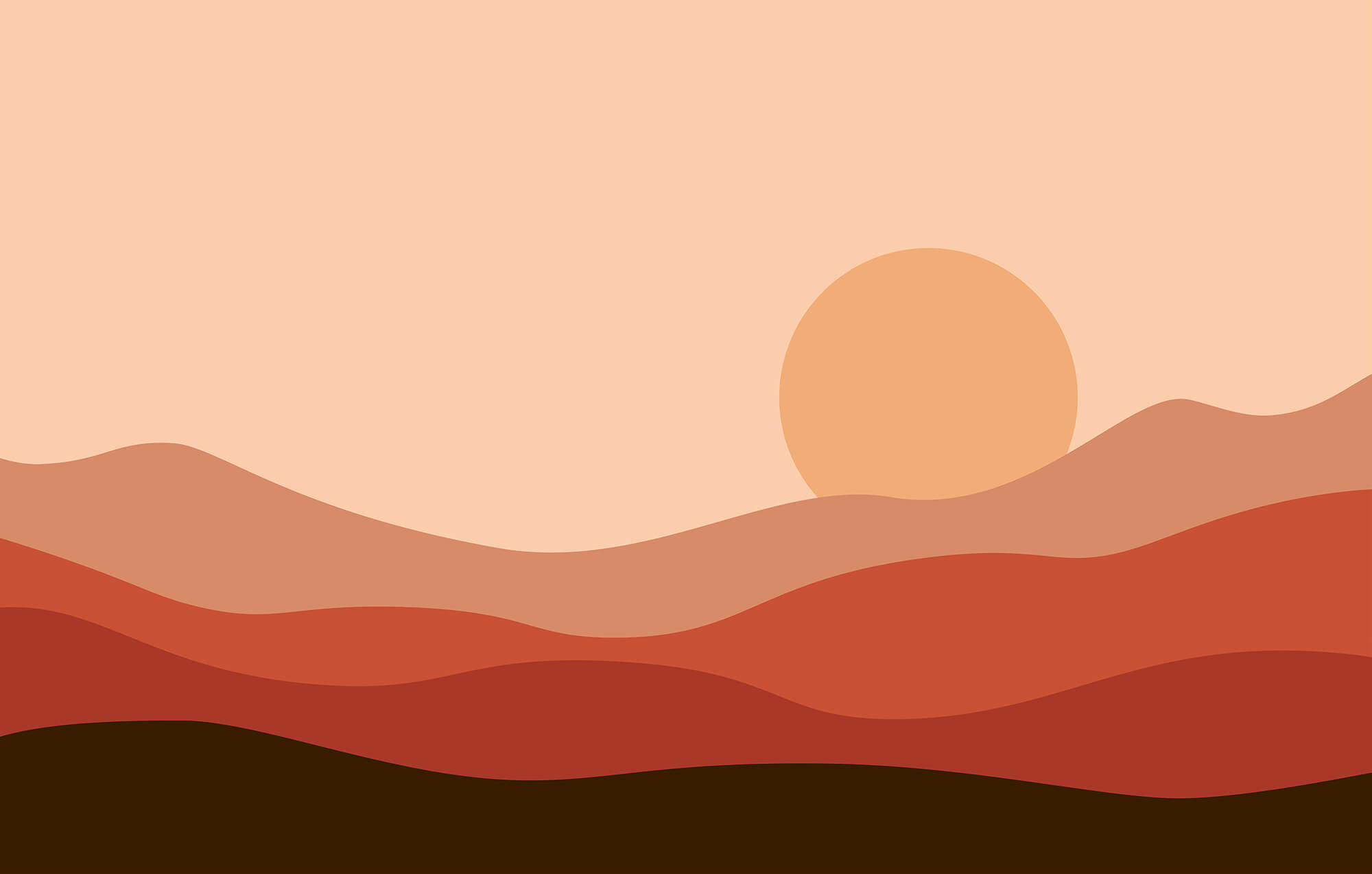 Sunset over a desert Sunset over a desert