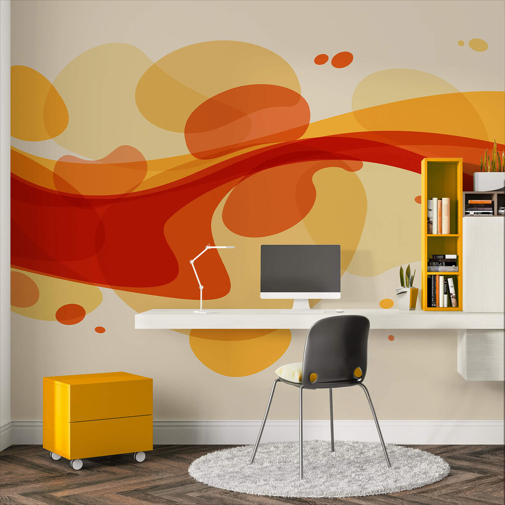 Red and yellow swirls