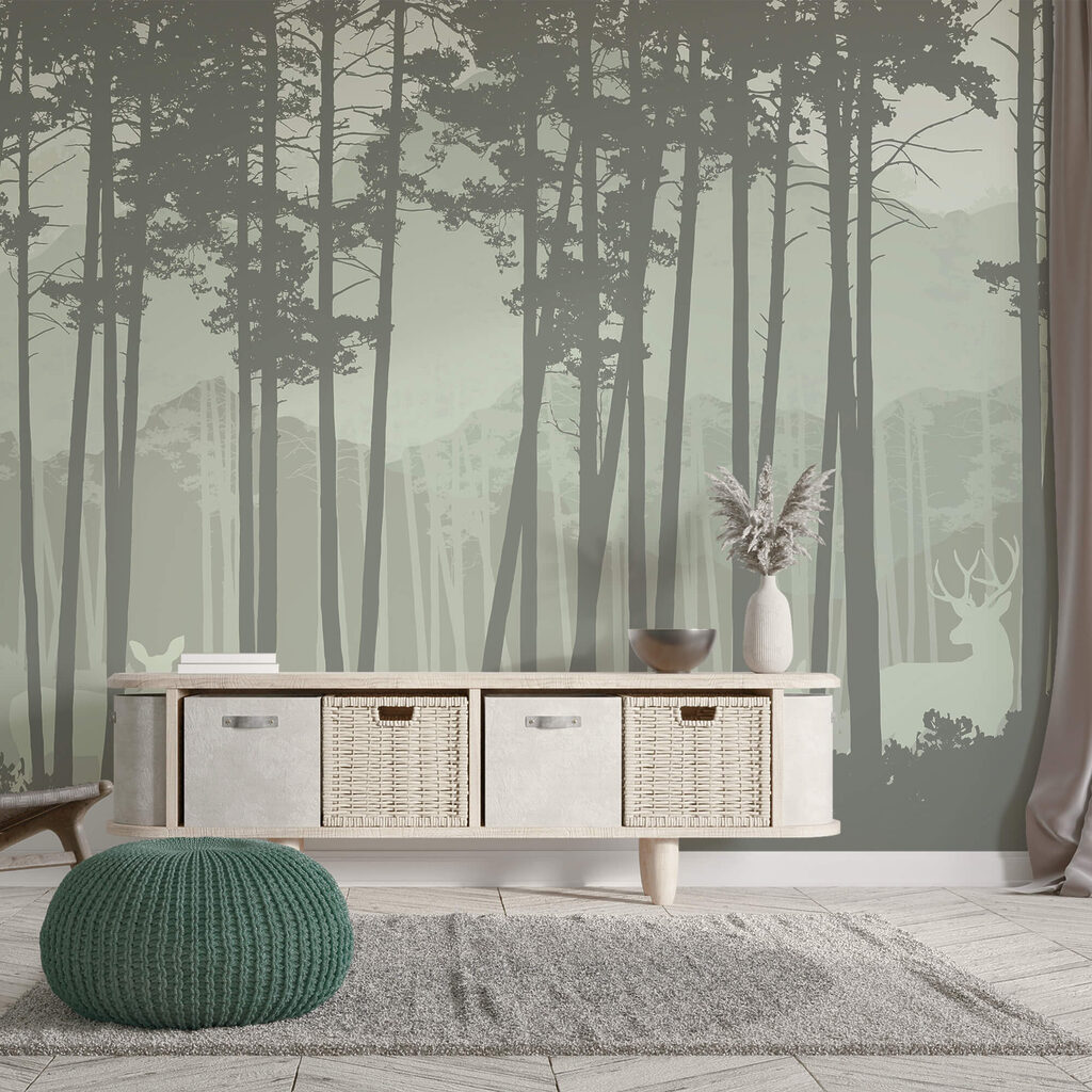 Group of trees in a forest Group of trees in a forest