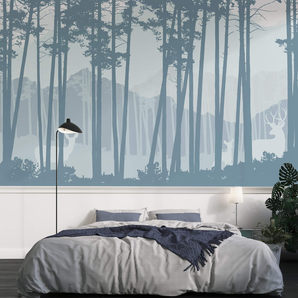 Group of trees in a forest