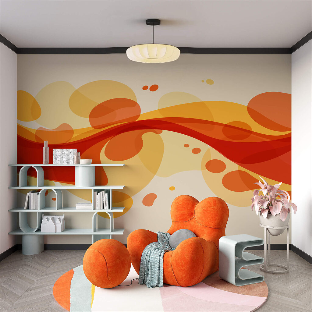 Red and yellow swirls