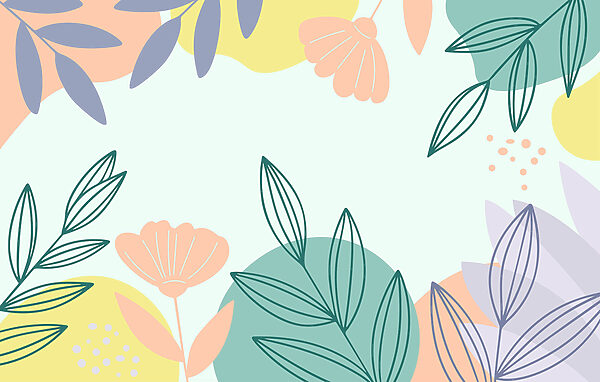 Colorful floral pattern with leaves Colorful floral pattern with leaves