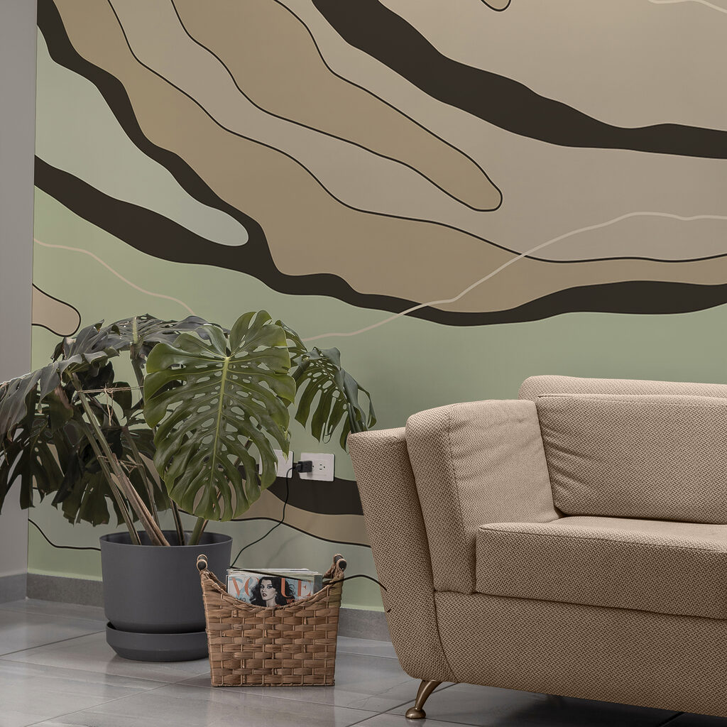 Abstract lines in warm earth tones