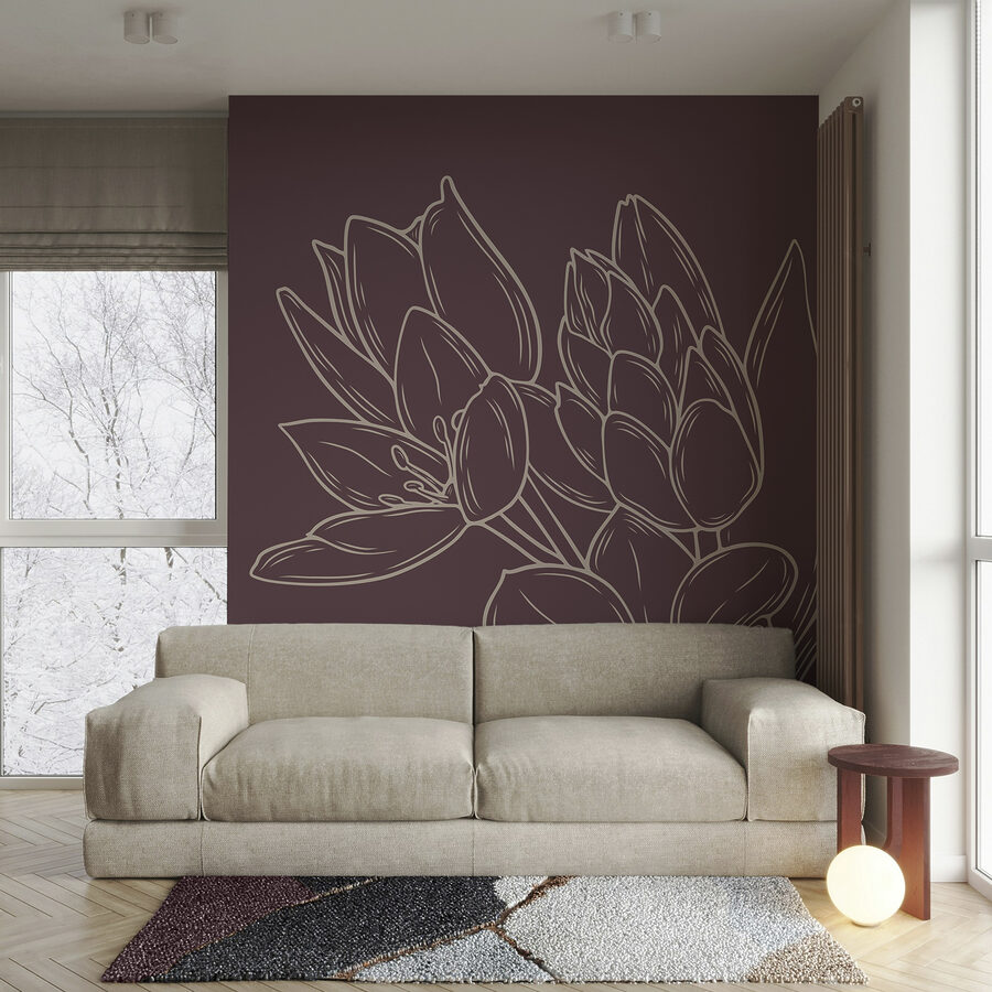 Delicate blooms on a rich backdrop