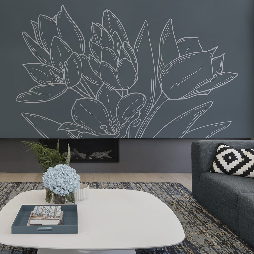 Delicate flowers against a dark background