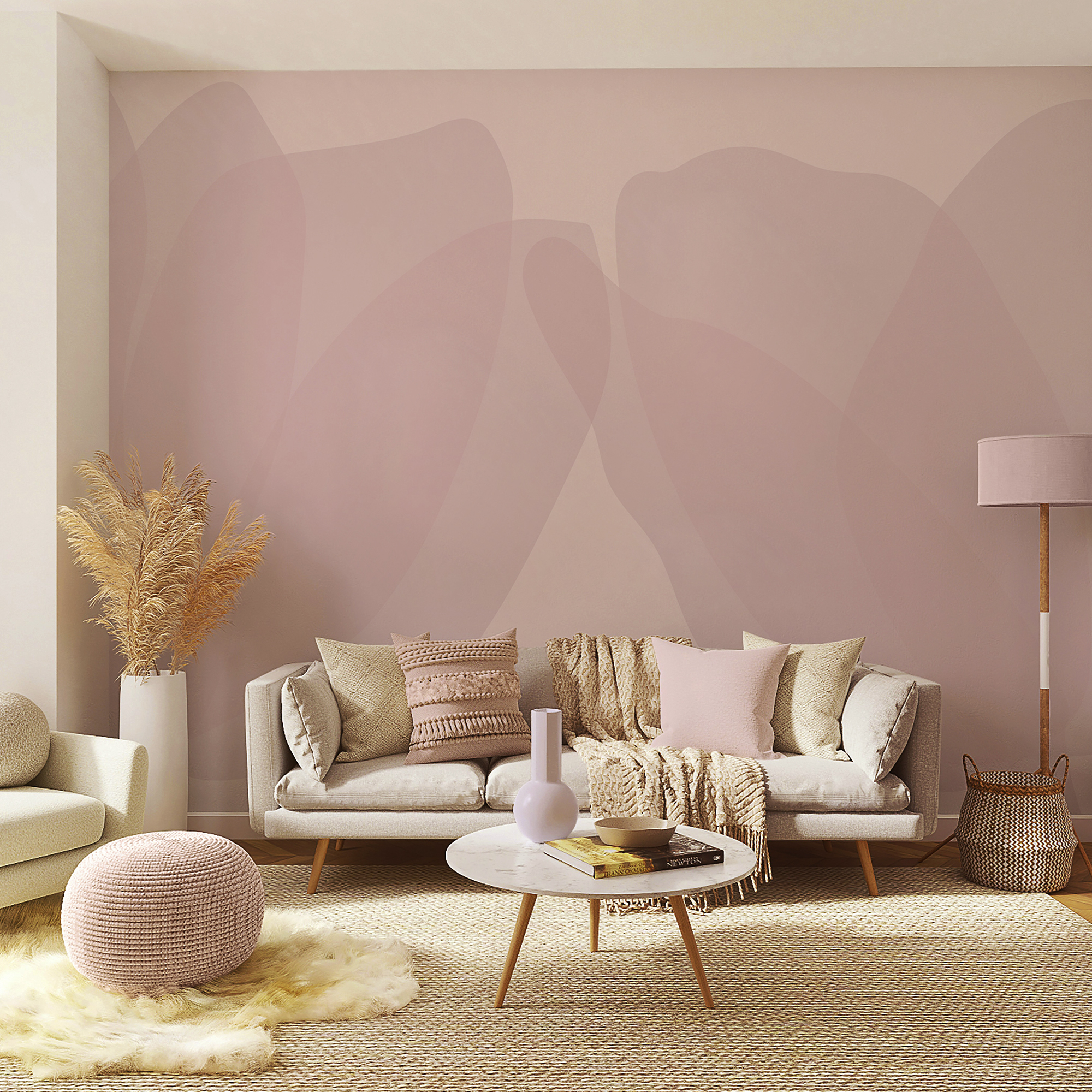 Pink and white background