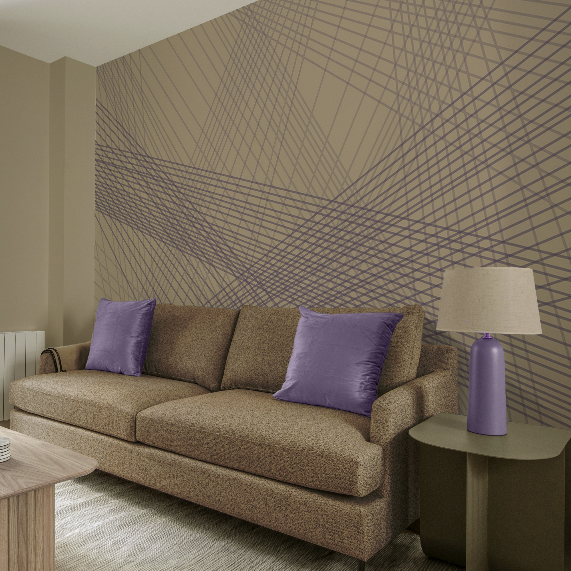 Abstract lines in soothing colors.