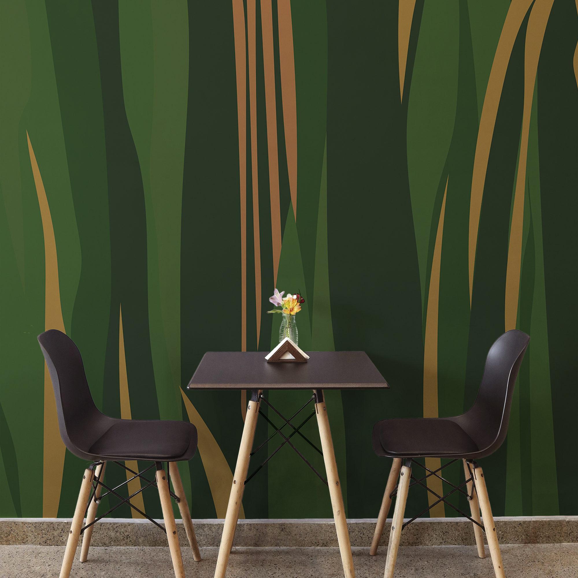 Green and brown striped pattern