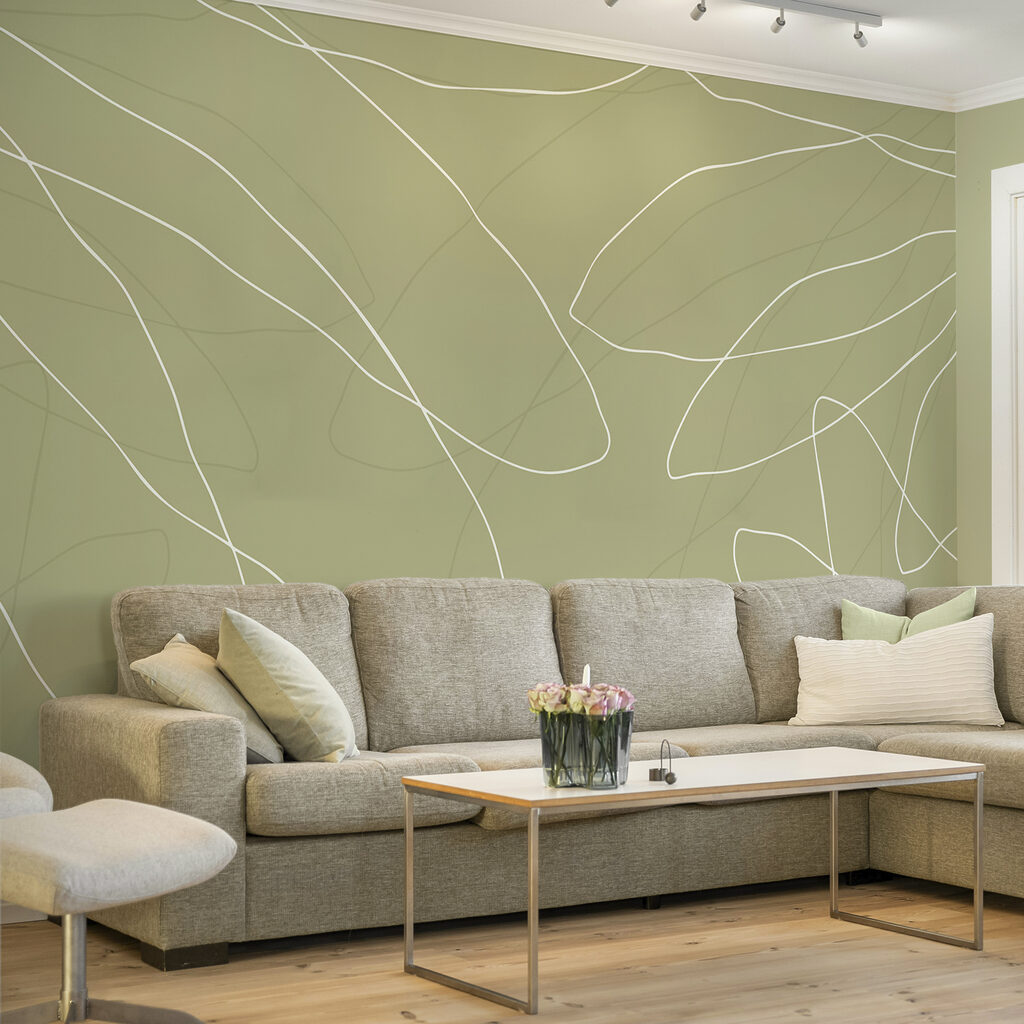 Green background with white lines