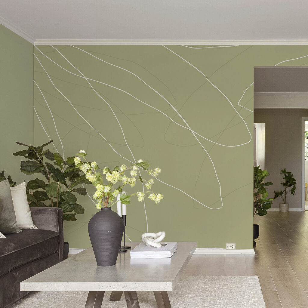 Green background with white lines