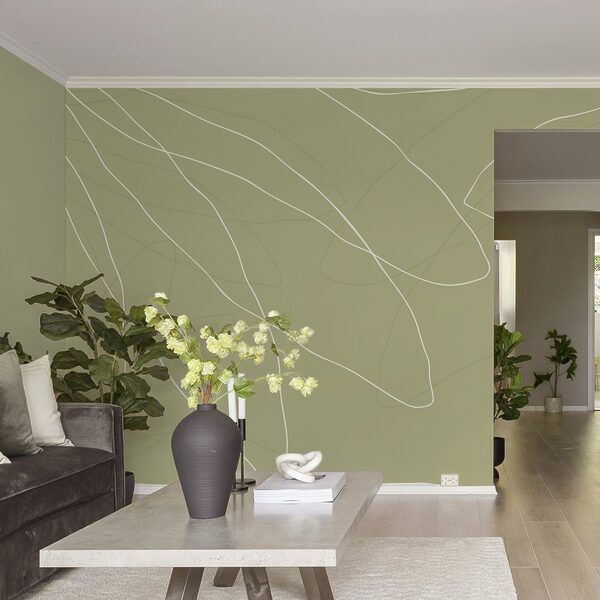 Green background with white lines