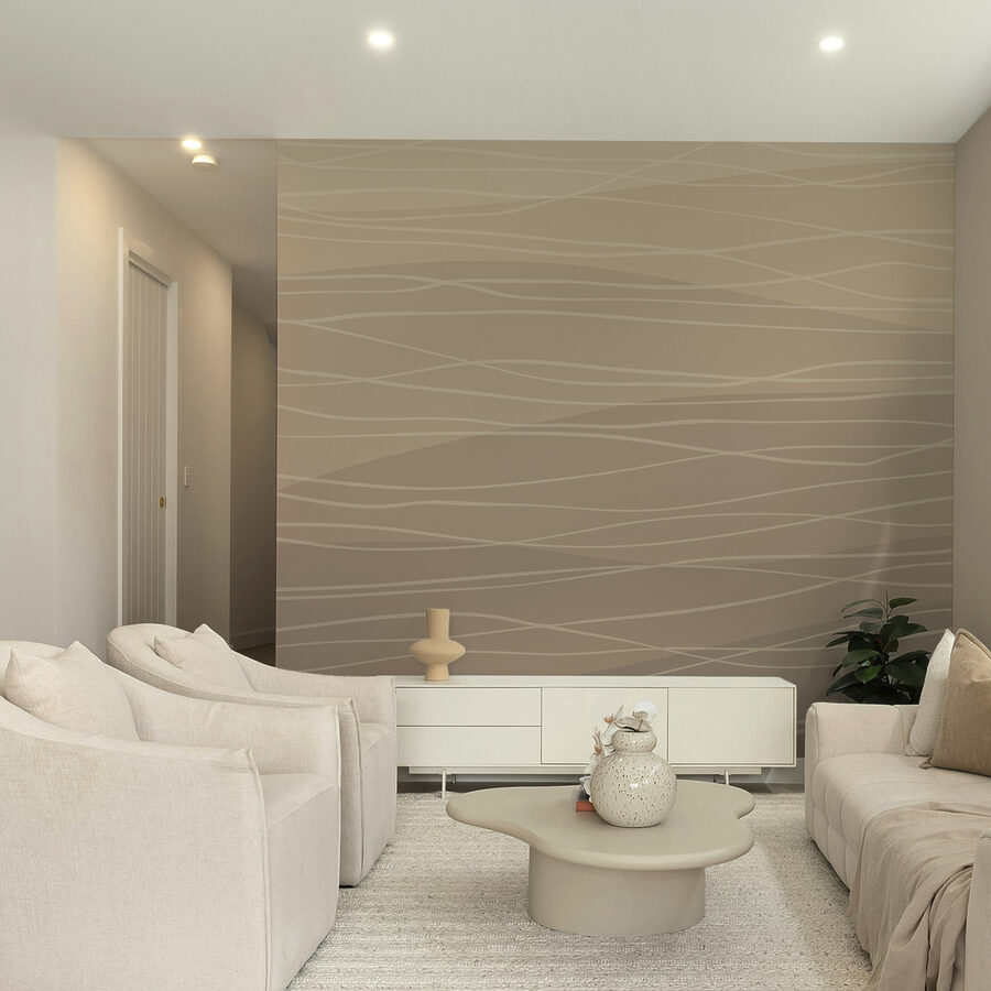 Brown and white wavy lines Brown and white wavy lines