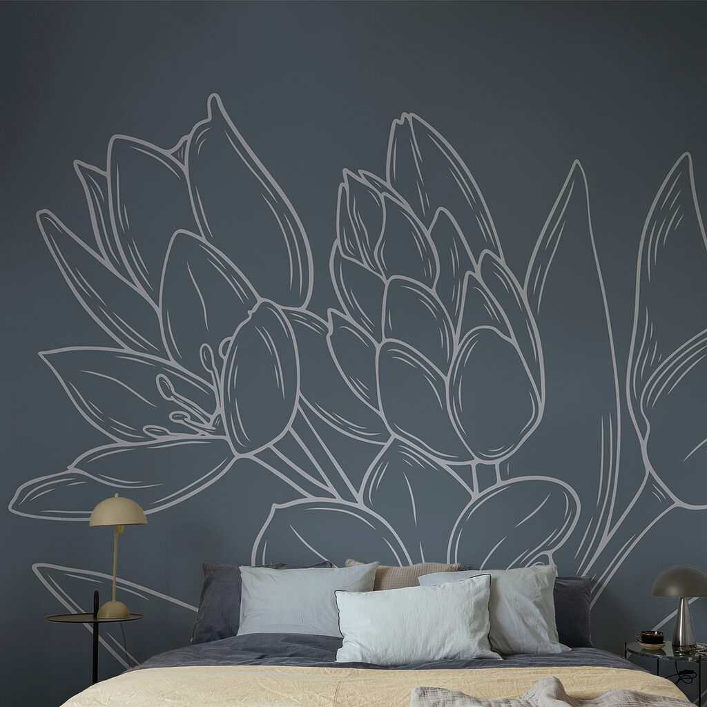 Delicate flowers against a dark background