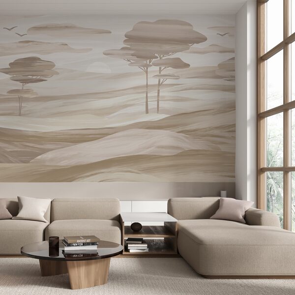 Wall murals Group of white and grey feathers (SKU: w02213)