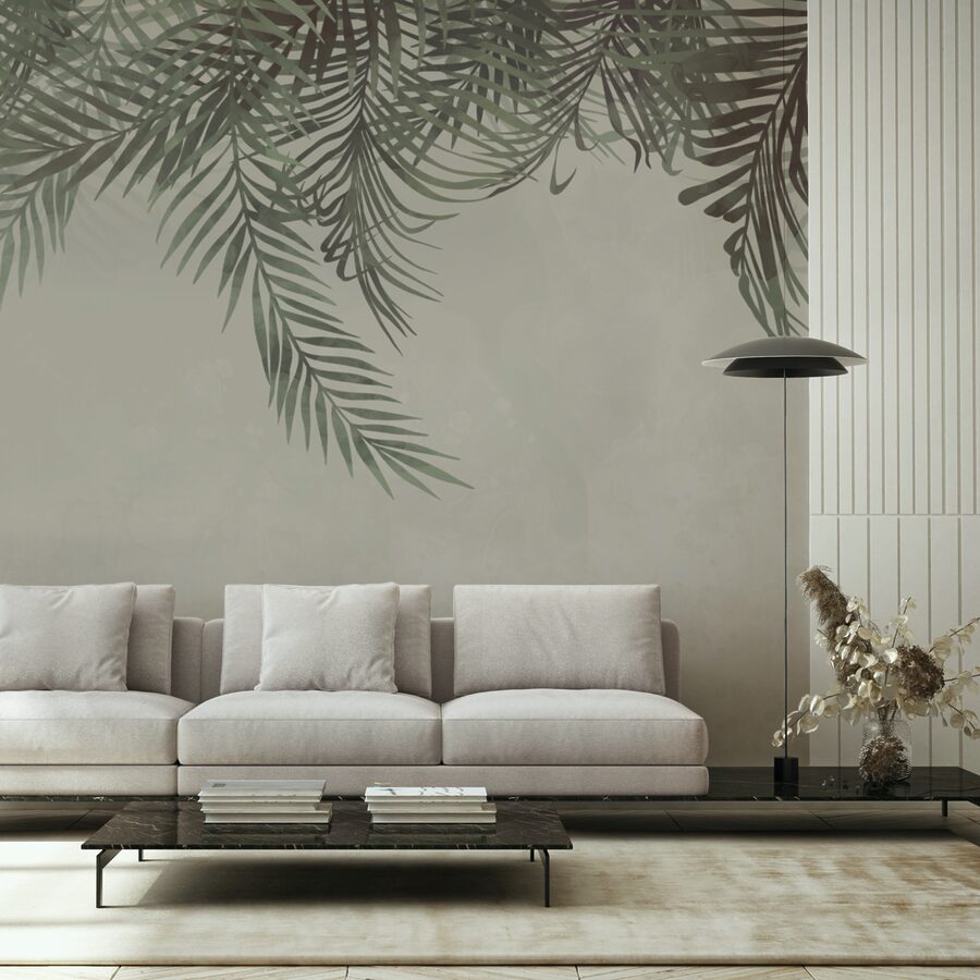 Greenery framing a soft background. Greenery framing a soft background.