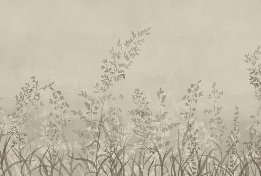 Soft foliage in muted tones