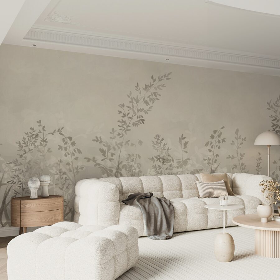 Soft foliage in muted tones