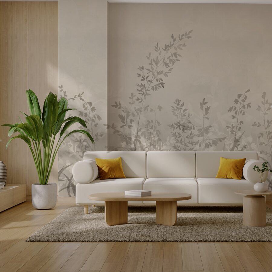 Soft foliage in muted tones