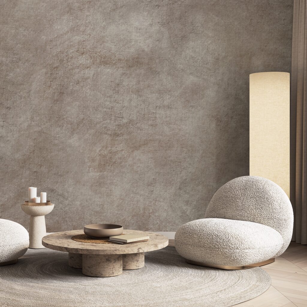 Soft, muted color palette on display