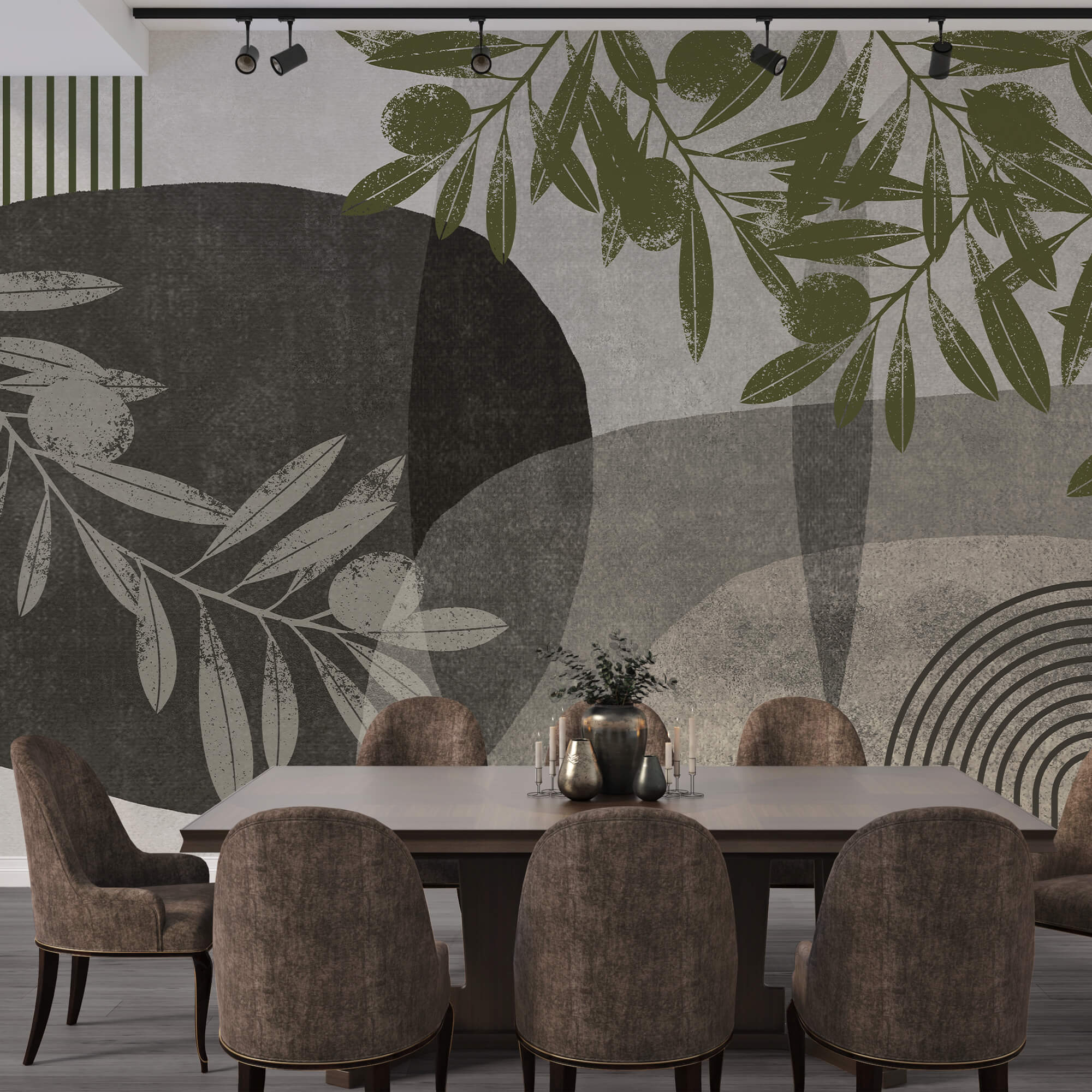 Natural elements in abstract design.