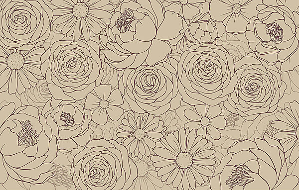 Floral pattern in soft hues Floral pattern in soft hues
