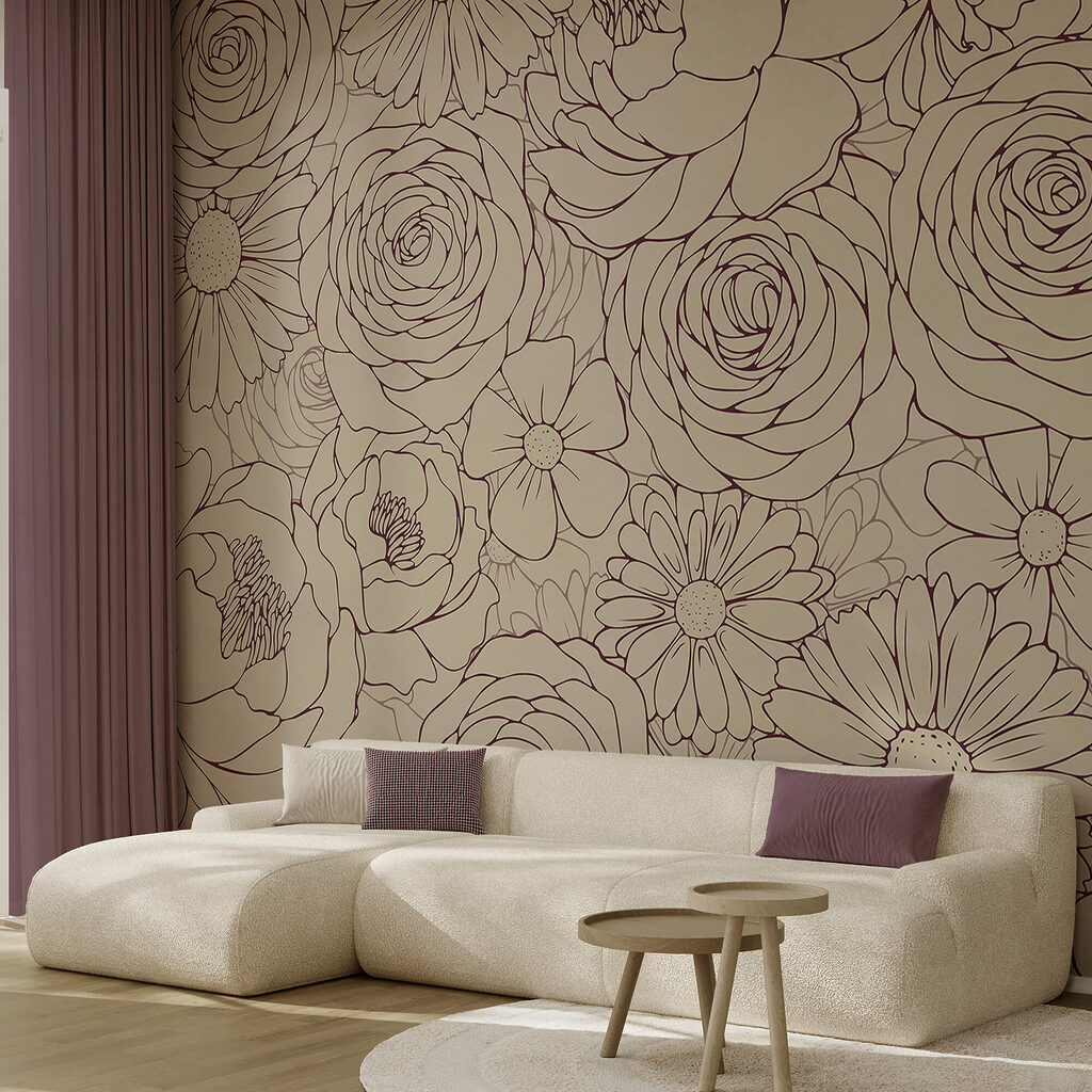 Floral pattern in soft hues Floral pattern in soft hues