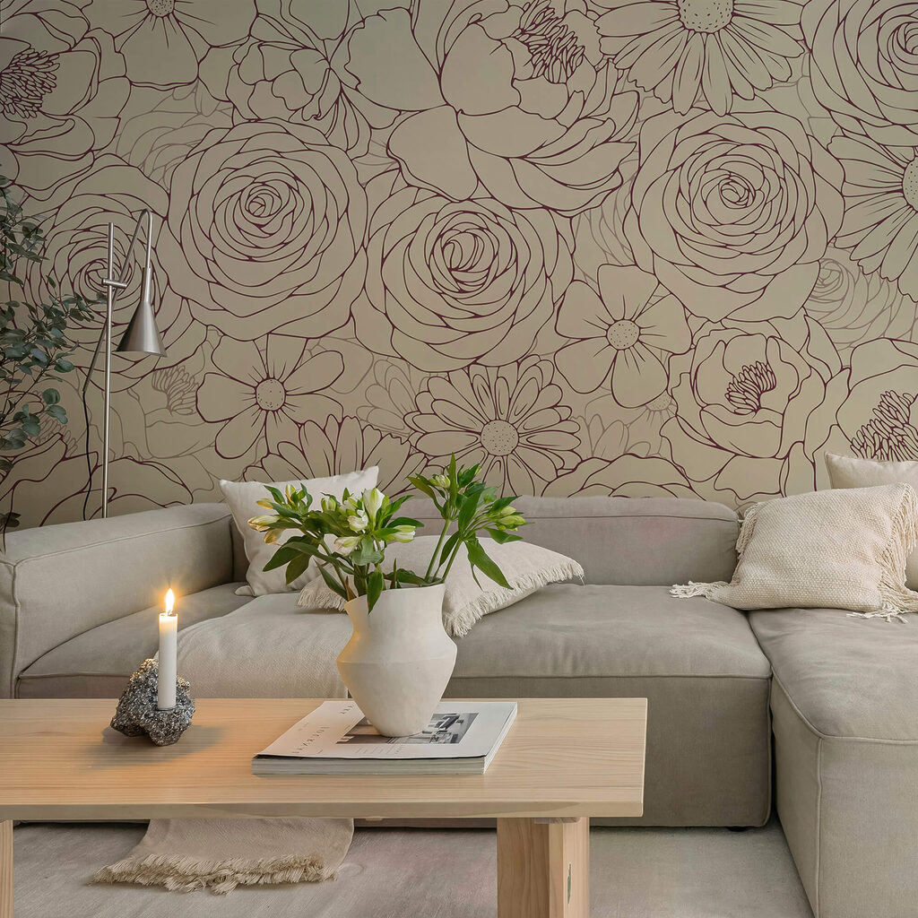 Floral pattern in soft hues Floral pattern in soft hues