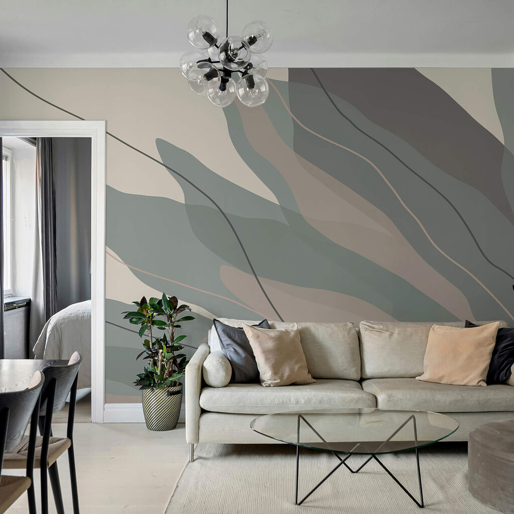 Flowing shapes in soft hues