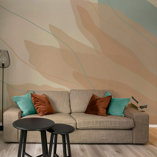 Flowing shapes in warm tones Flowing shapes in warm tones
