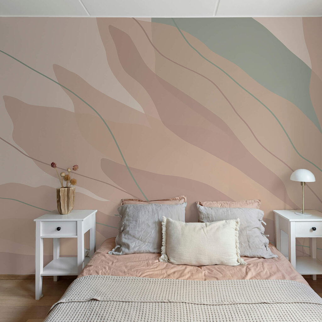 Soft hues and flowing shapes unite