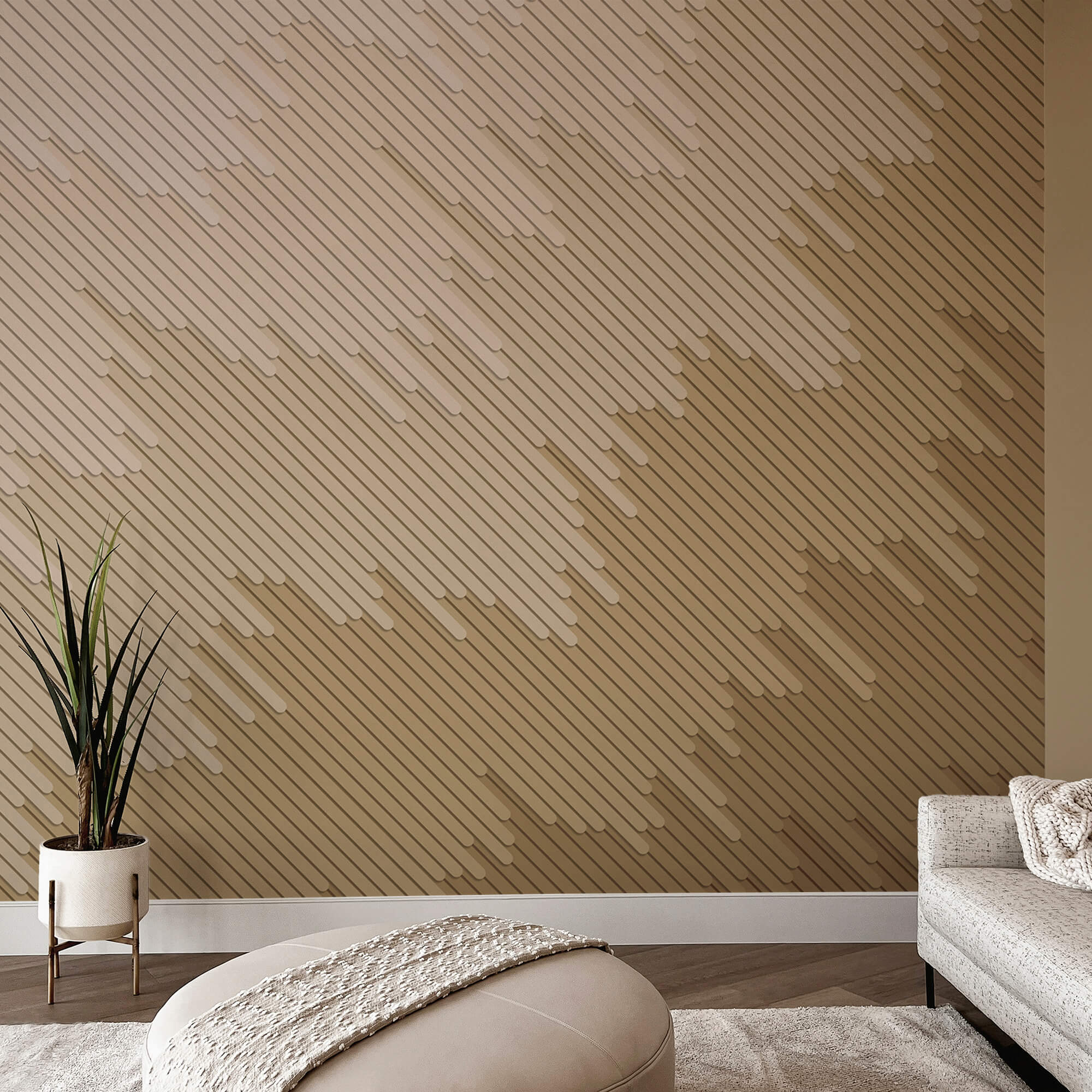Textured pattern in soft hues.