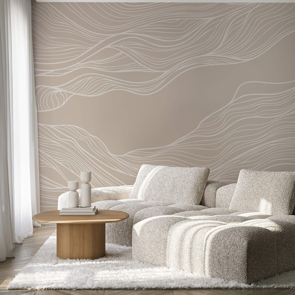 White lines on a brown background