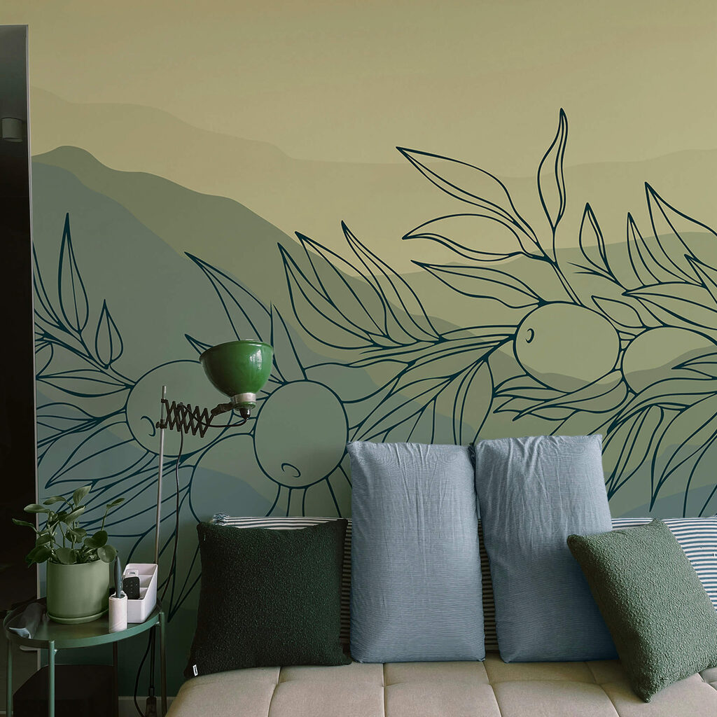 Drawing of a branch with fruits Drawing of a branch with fruits