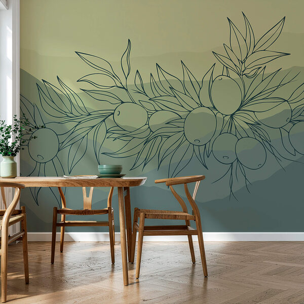 Drawing of a branch with fruits Drawing of a branch with fruits