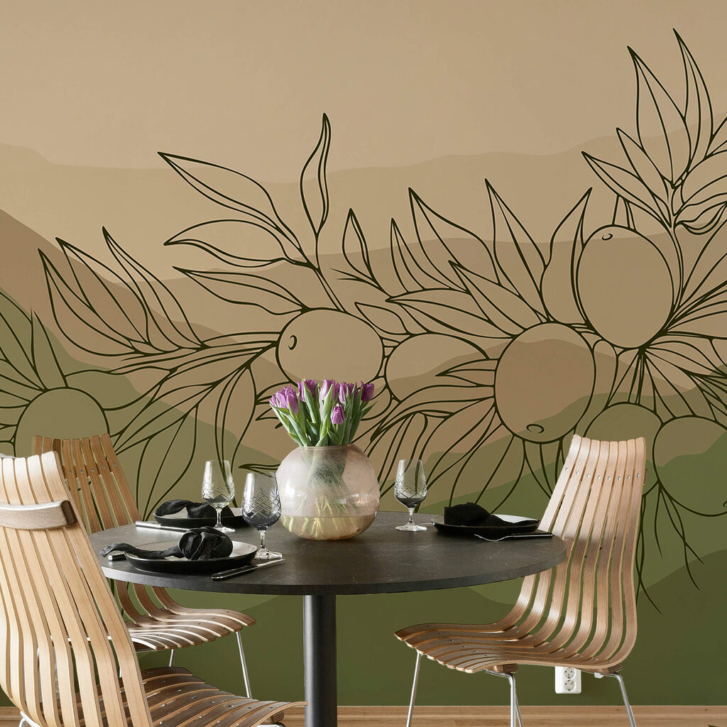 Drawing of fruit on a branch Drawing of fruit on a branch