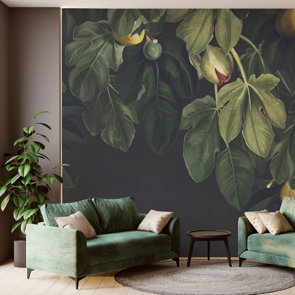 Lush foliage with vibrant fruit display Lush foliage with vibrant fruit display