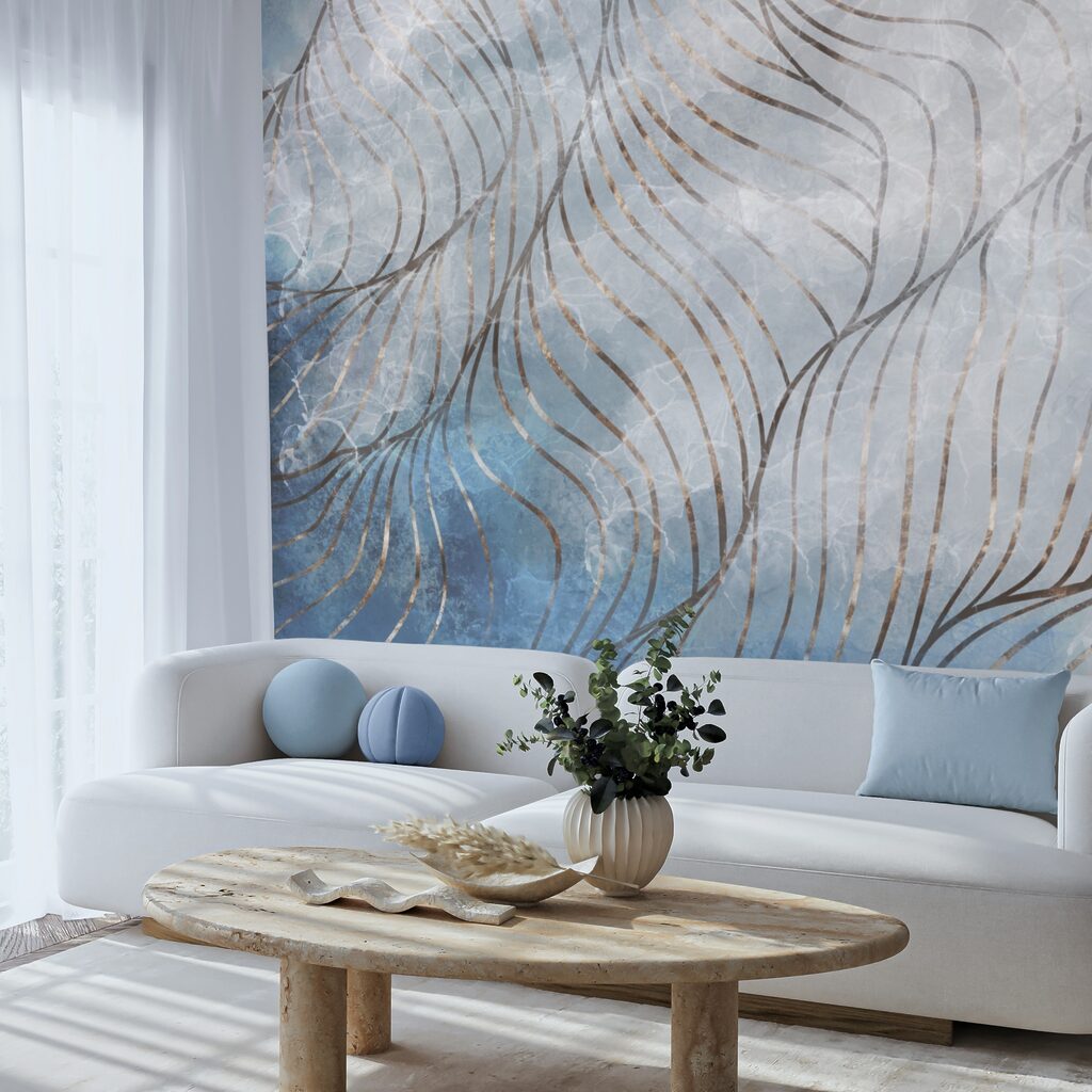 Elegant curves in cool colors