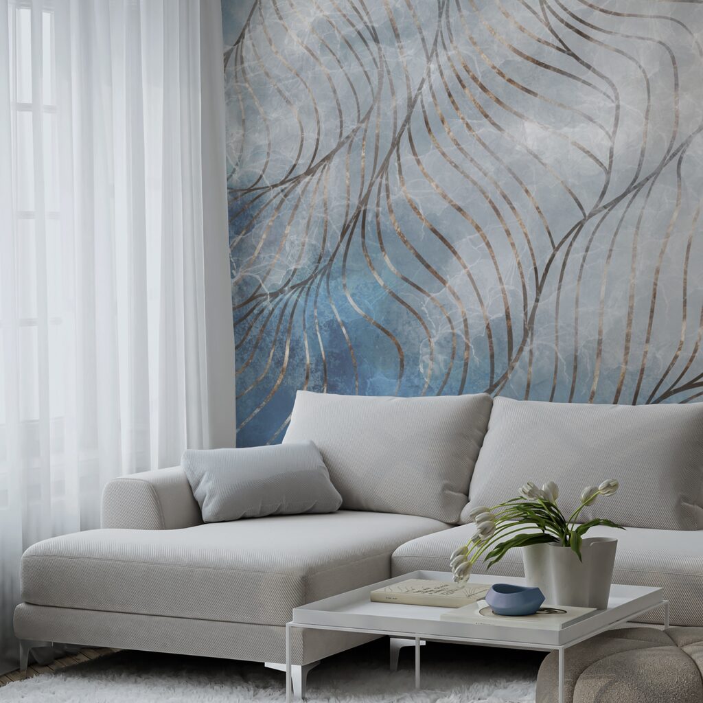 Elegant curves in cool colors