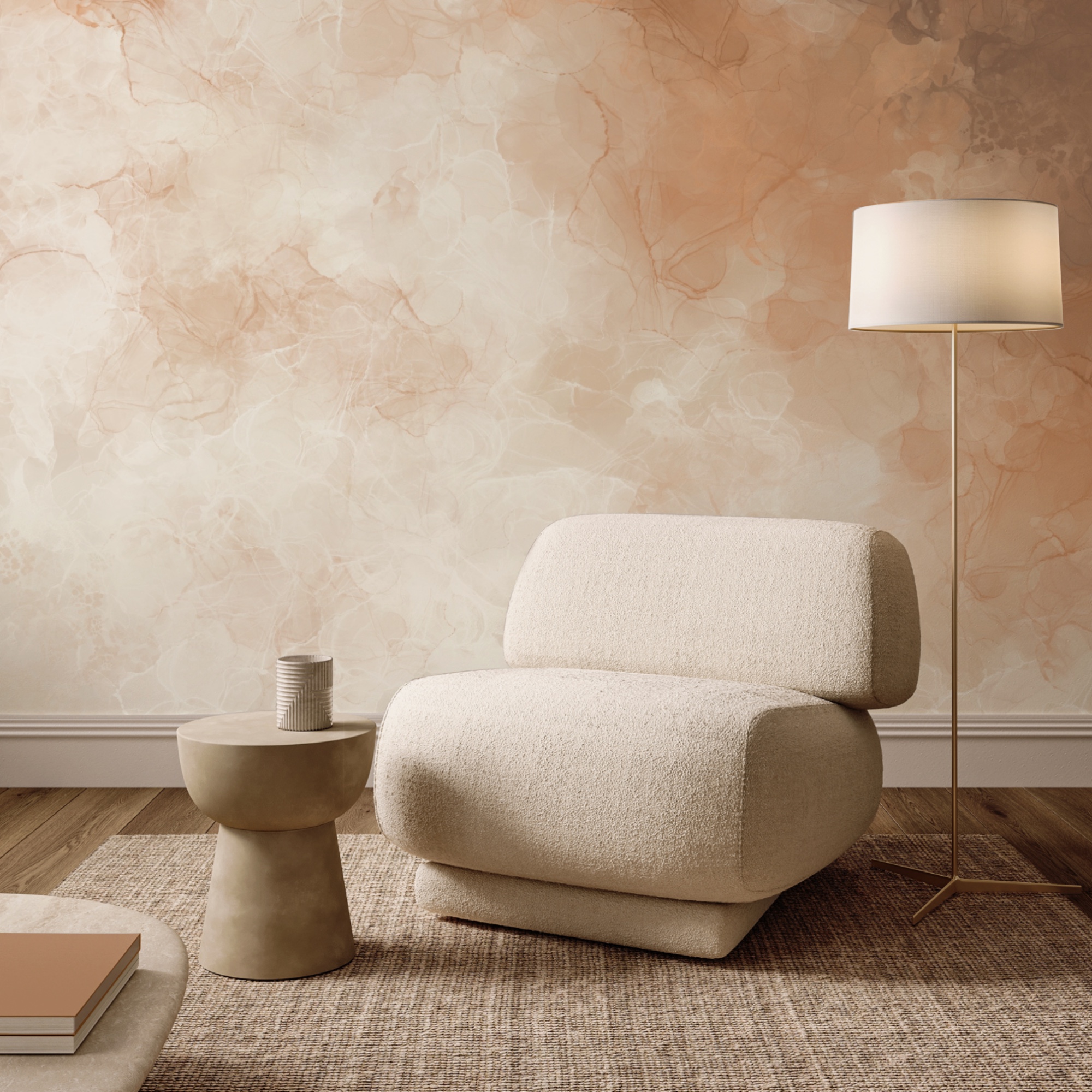 Subtle hues blending softly together Subtle hues blending softly together