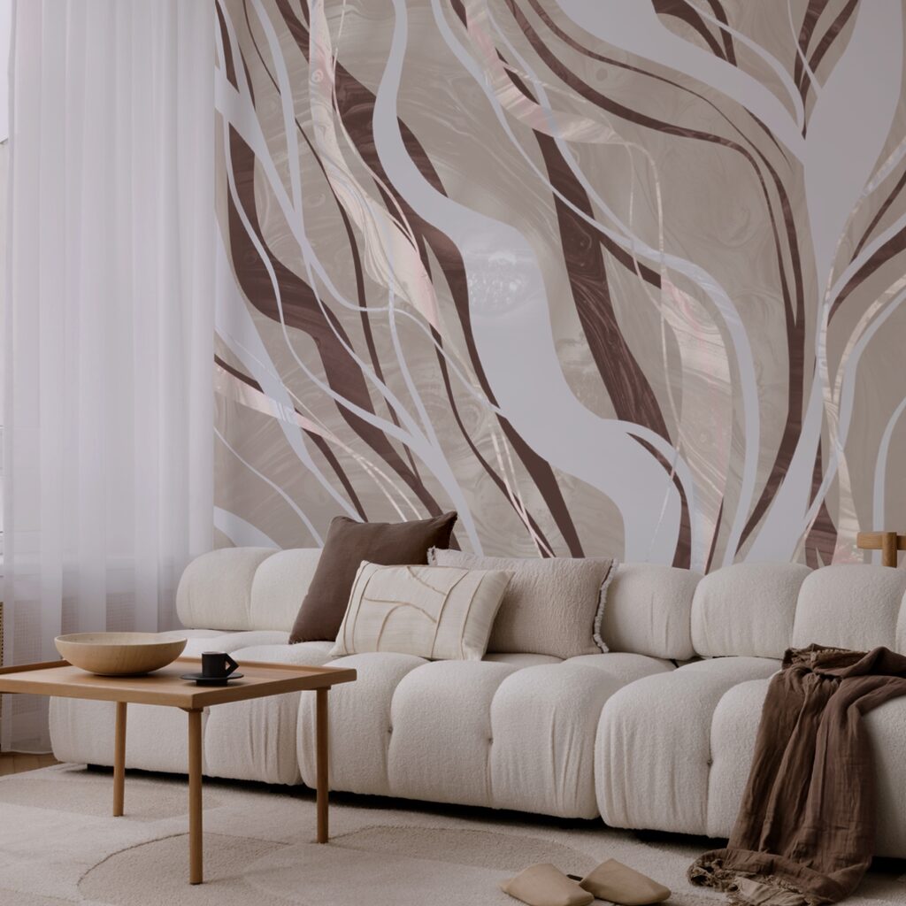 Brown and white swirls