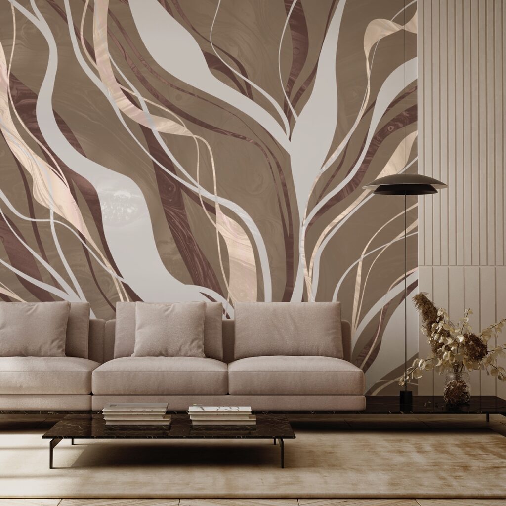 Brown and white swirls