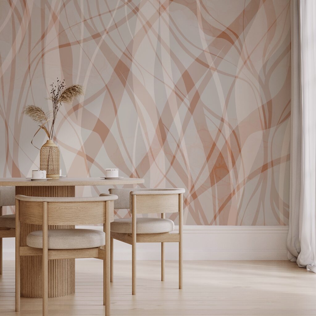 Flowing lines in soft hues