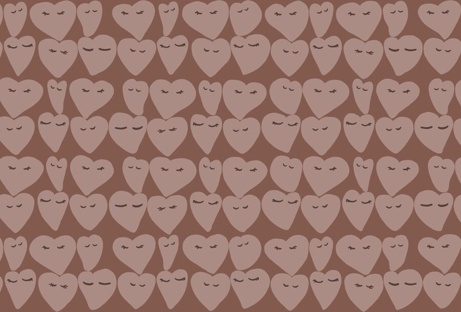 Heart patterns spreading joy everywhere