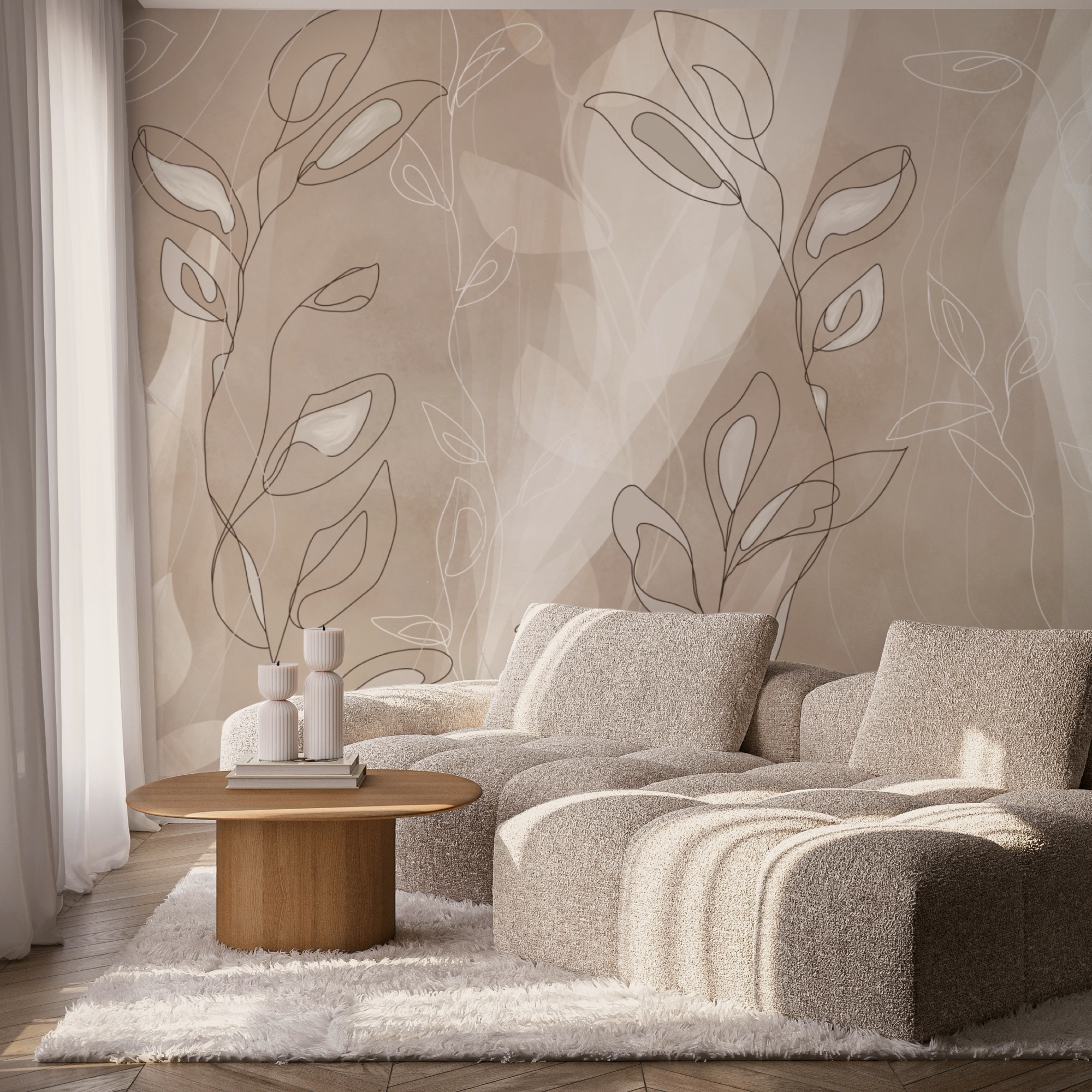 Soft lines on a gentle background