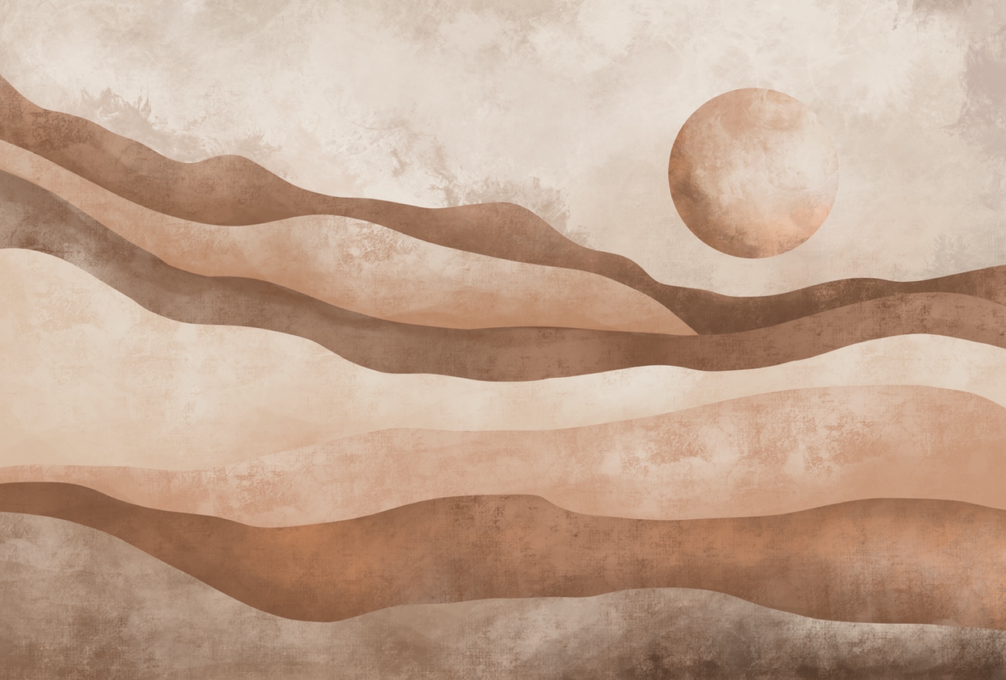 Painting of a desert landscape