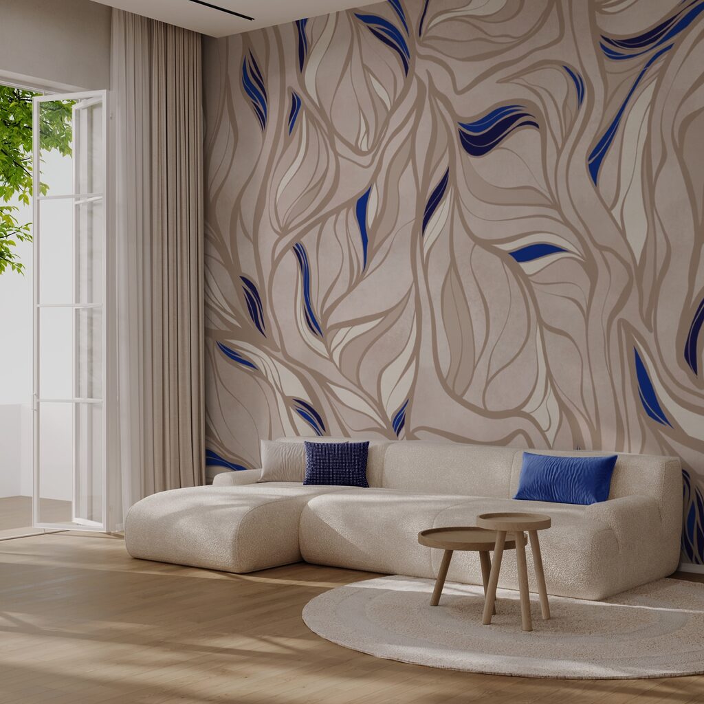 Pattern of blue and tan lines Pattern of blue and tan lines