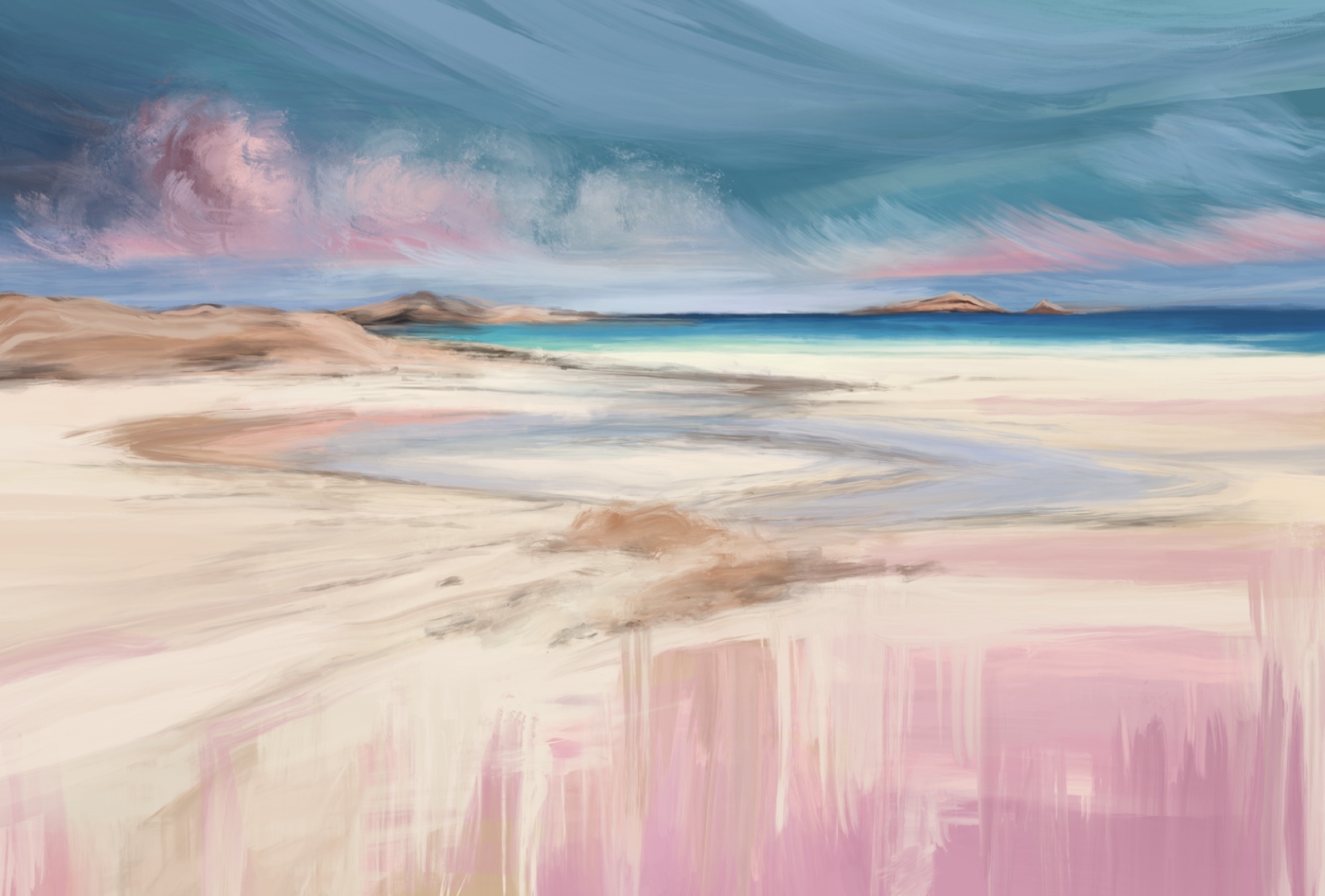 Painting of a beach Painting of a beach