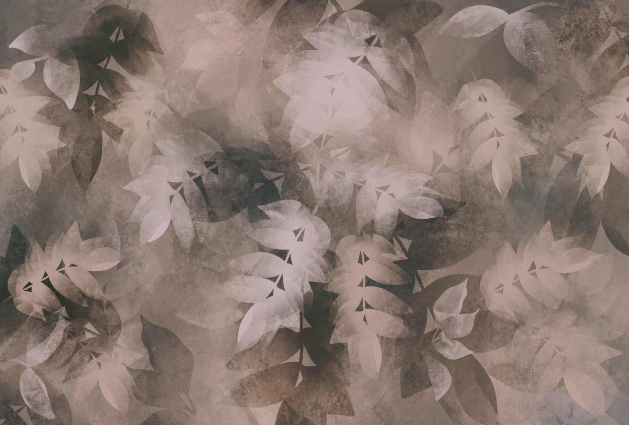 Soft leaves in subtle hues